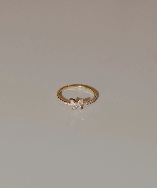水滴蝴蝶戒 Hover Image